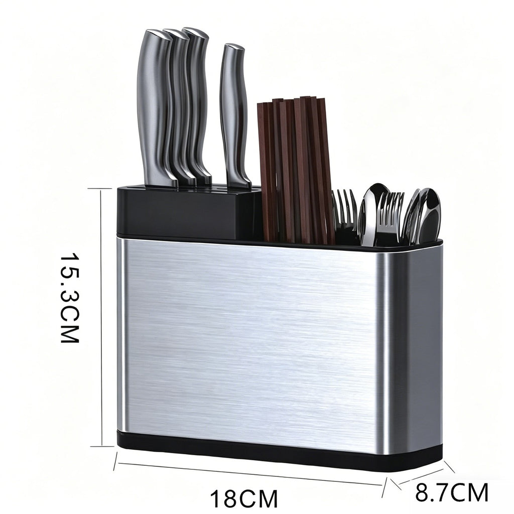 Premium Edelstahl Messer- und Besteckhalter